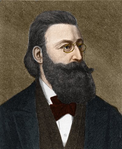 Porträt von Ludwig Anzengruber (1839-1889), österreichischer Schriftsteller von Unknown artist