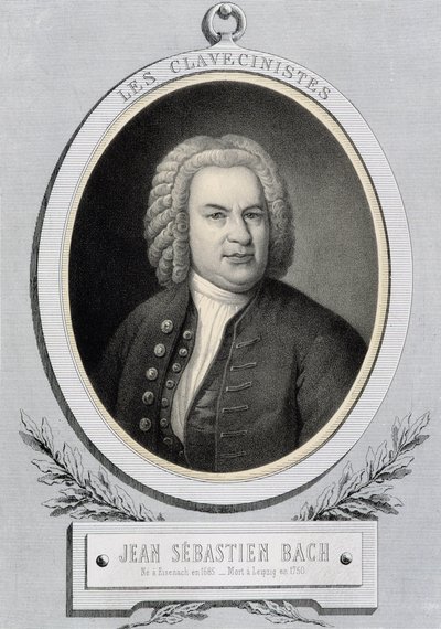 Porträt in Medaillon von Johann Sebastian Bach von Unknown artist