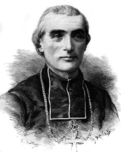 Porträt von Adolphe Perraud (1828-1906), französischer Kirchenmann und Akademiker. Gravur in „Le Monde Illustré“ Nr. 1316 vom 17. Juni 1882 von Unknown artist