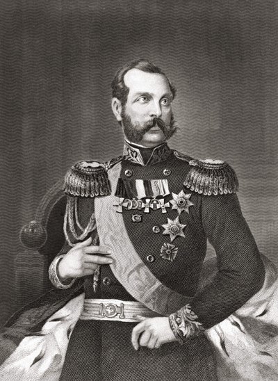 Porträt von Alexander II. Nikolajewitsch (1818 - 1881), Kaiser von Russland. von Unknown artist