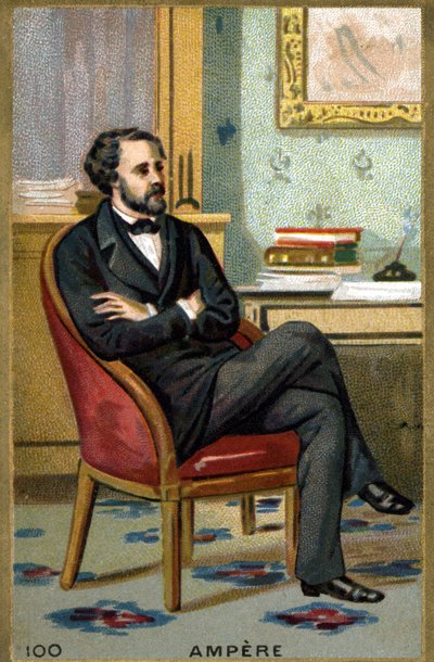 Porträt von André-Marie Ampere (1775 - 1836) französischer Physiker. Chromolithografie des 19. Jahrhunderts von Unknown artist
