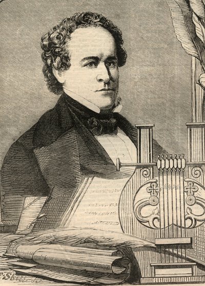 Porträt von Charles Anthon (1797-1867), amerikanischer Professor. Gravur in „The Illustrated London News“ vom 23. Januar 1858. von Unknown artist