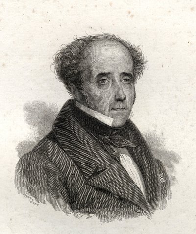 Porträt von Chateaubriand, Kupferstich des 19. Jahrhunderts von Unknown artist