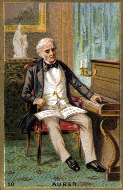 Porträt von Daniel François Esprit Auber (1782-1871), französischer Komponist. Chromolithografie des 19. Jahrhunderts. von Unknown artist