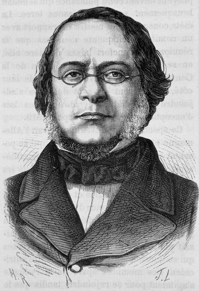 Porträt von Daniele Manin (1804 - 1857). Gravur aus dem späten 19. Jahrhundert in „Histoire de France“ von H. Martin. von Unknown artist