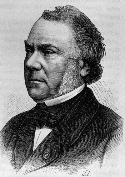 Porträt von Delangle. Gravur aus dem Ende des 19. Jahrhunderts in „Histoire de France“ von H. Martin von Unknown artist