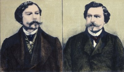 Porträt von Edmond Goncourt (1822-1896) und Jules Goncourt (1830-1870) Brüder Schriftsteller. von Unknown artist