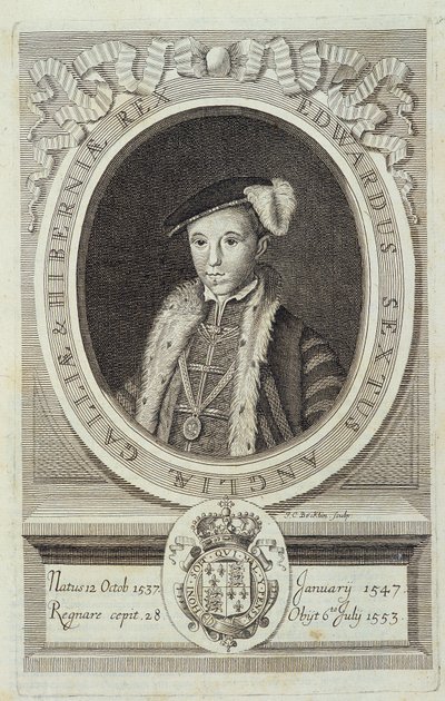 Porträt von Edward VI. in „Historia Reformationis Ecclesiae Anglicanae...“, Genf von Unknown artist