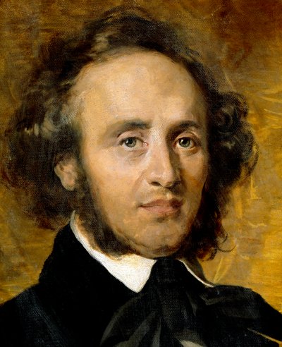 Porträt von Felix Mendelssohn Bartholdy (1809-1847) deutscher Komponist von Unknown artist
