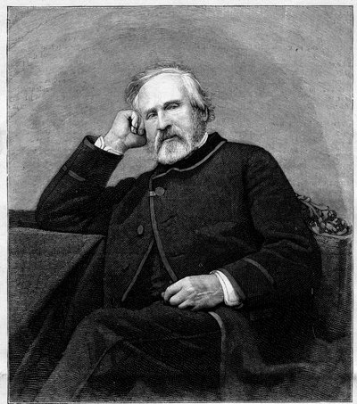 Porträt von Francois Auguste Biard (1798-1882), französischer Maler. Gravur in „Le Monde Illustré“ Nr. 1318 vom 1. Juli 1882 von Unknown artist