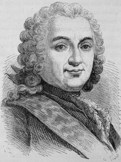 Porträt von François de Chevert (1695 - 1769). Gravur des späten 19. Jahrhunderts in „Histoire de France“ von H. Martin von Unknown artist
