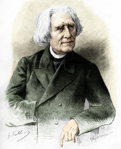 Porträt von Franz Liszt (1811-1886) ungarischer Komponist und Pianist von Unknown artist