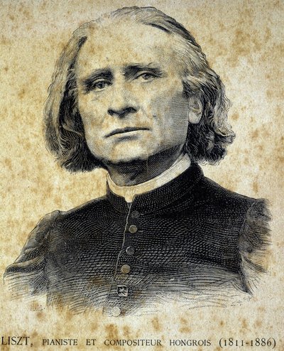 Porträt von Franz Liszt, ungarischer Pianist und Komponist (1811 - 1886) - in „Les Contemporains“ von Unknown artist