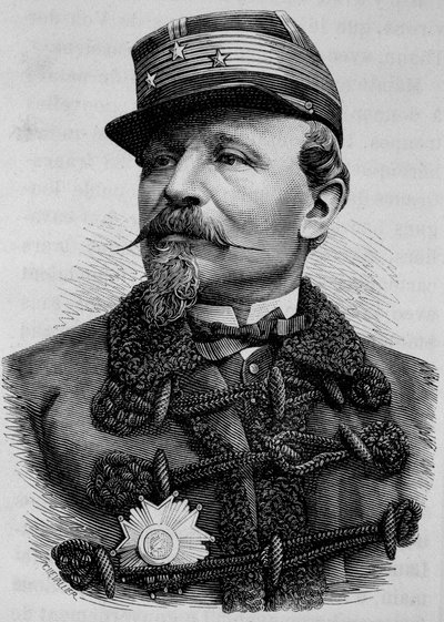 Porträt von General Chanzy (1823 - 1883). Gravur aus dem späten 19. Jahrhundert in „Histoire de France“ von H. Martin von Unknown artist