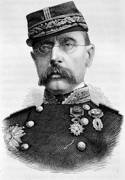 Porträt von General Louis Faidherbe, französischer Kolonisator (1818 - 1889). Gravur des 19. Jahrhunderts von Unknown artist