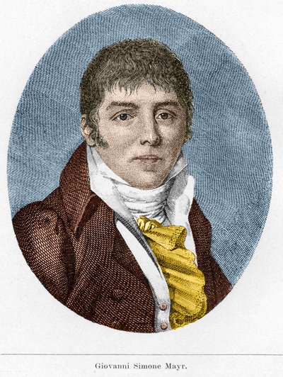 Porträt von Giovanni Simone Mayr (Johann Simon Mayr), italienischer Komponist (1763-1845) von Unknown artist