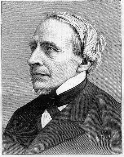 Porträt von Herve Mangon (1821-1888), Wissenschaftler. In „Nature. Revue der Wissenschaften und ihrer Anwendungen in Kunst und Industrie.“ 1888 von Unknown artist