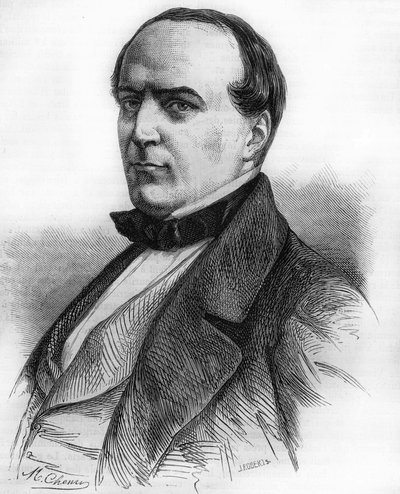 Porträt von Hippolyte Fortoul (1811-1856). Minister der Marine und Minister für öffentliche Bildung. Gravur von 1866. von Unknown artist