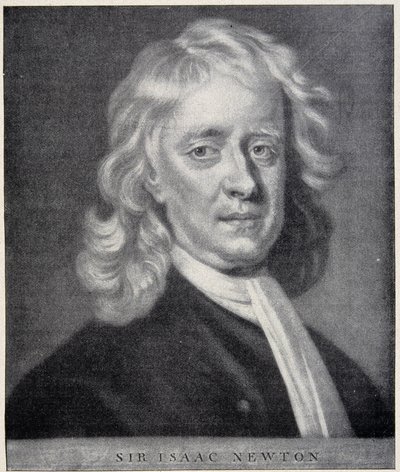 Porträt von Isaac Newton, nah am Original, das im Berliner Observatorium aufbewahrt wird von Unknown artist