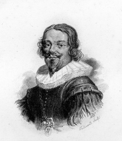 Porträt von Jacques Callot (1592 - 1635), französischer Graveur und Karikaturist, Gravur des 19. Jahrhunderts von Unknown artist
