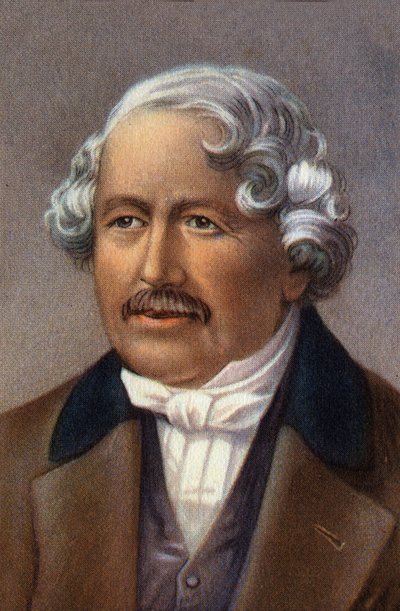 Porträt von Jacques Daguerre, französischer Erfinder des Daguerreotyps von Unknown Artist