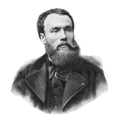 Porträt von Jean-Paul Laurens (1838-1921), französischer Maler und Bildhauer - Gravur von 1891 von Unknown artist