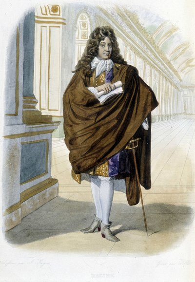 Porträt von Jean Racine, französischer Dramatiker und Dichter (1639 - 1699) - in "Le Plutarque français", Ed. Mennechet von Unknown artist