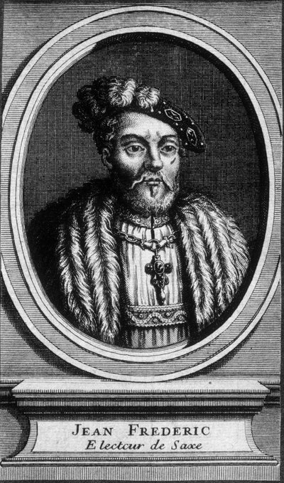 Porträt von Johann Friedrich, der Großmütige, Kurfürst von Sachsen (1503 - 1554) - undatiert. von Unknown artist