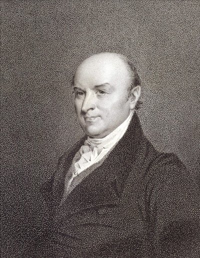 Porträt von John Quincy Adams (1767 - 1848), Sohn von Präsident John Adams und Präsident der Vereinigten Staaten (1825 - 1829). Gravur 19. Jahrhundert von Unknown artist