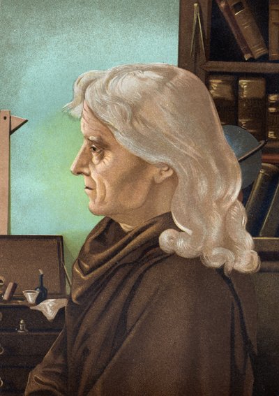 Porträt von Joseph Jérôme Lefrançois de Lalande, französischer Astronom (1732-1807). Aus „La Ciencia y sus Hombres“ von Louis Figuier. Barcelona 1881 von Unknown artist