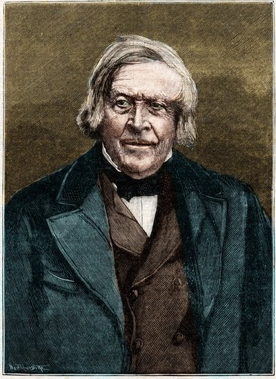 Porträt von Jules Michelet, französischer Historiker und Schriftsteller (1798 - 1874). von Unknown artist