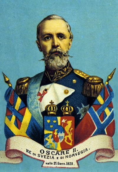 Porträt von König Oscar II., König von Schweden und Norwegen. 1829-1907 von Unknown artist