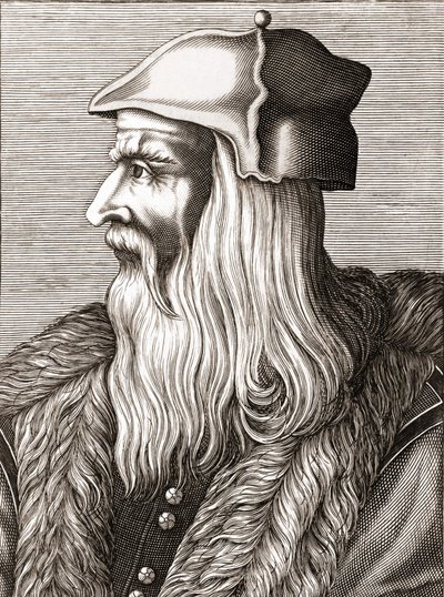 Porträt von Leonardo da Vinci (Leonardo da Vinci) (1452 - 1519). von Unknown artist