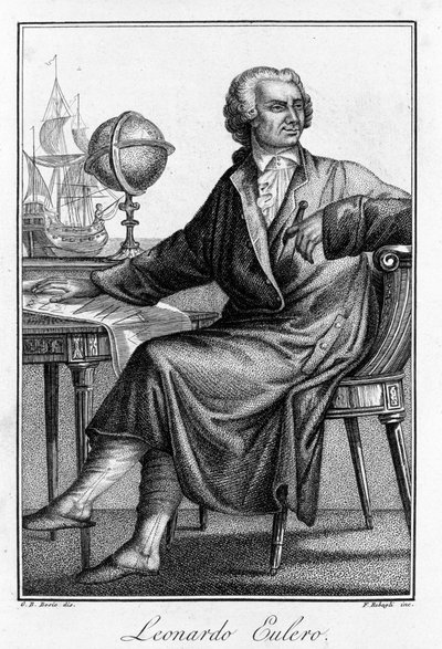 Porträt von Leonhard Euler (1707 - 1783), Schweizer Mathematiker von Unknown artist