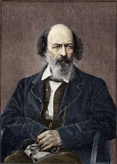 Porträt von Lord Alfred Tennyson, englischer Dichter und Dramatiker (1809 bis 1892). von Unknown artist