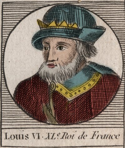 Porträt von Louis VI., genannt Der Dicke - Kupferstich aus „Instruction sur l
