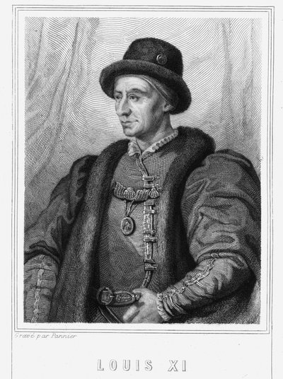 Porträt von Ludwig XI (1423 - 1483), König von Frankreich - in „Histoire des Français“ von Lavallée, Gravur, sd von Unknown artist