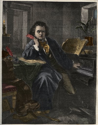 Porträt von Ludwig van Beethoven, deutscher Komponist und Pianist von Unknown artist