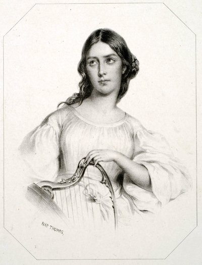 Porträt von Maria Garcia, genannt die Malibran (1808-1836), Sängerin Mezzosopran von Unknown Artist