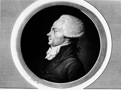 Porträt von Maximilian Robespierre, Mitglied der Generalstände und Abgeordneter von Paris bei der Nationalversammlung von Unknown artist