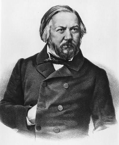 Porträt von Mikhail Ivanovich Glinka (1804-1857), russischer Komponist von Unknown artist