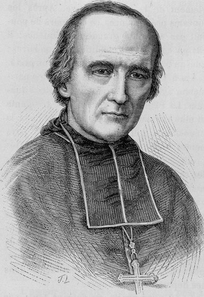 Porträt von Monsignore Darboy (1813 - 1871), Erzbischof von Paris. Gravur des späten 19. Jahrhunderts in „Histoire de France“ von H. Martin. von Unknown artist