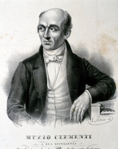 Porträt von Muzio Clementi (Radierung) von Unknown Artist