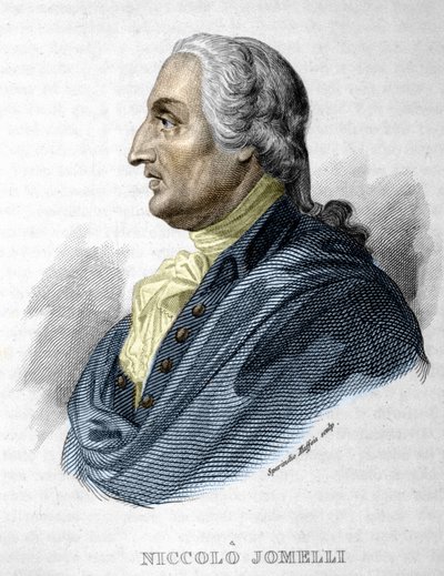 Porträt von Niccolò Jommelli, italienischer Komponist, 10. September 1714 (Aversa) - 25. August 1774 (Neapel) (Stich 19. Jahrhundert) von Unknown artist