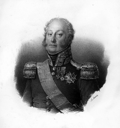 Porträt von Pierre Claude, Graf Pajot, genannt Pajol (1772-1844), französischer General, Radierung des 19. Jahrhunderts von Unknown artist