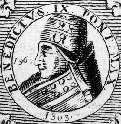 Porträt von Papst Benedikt IX. oder Benedikt 9. von Unknown artist