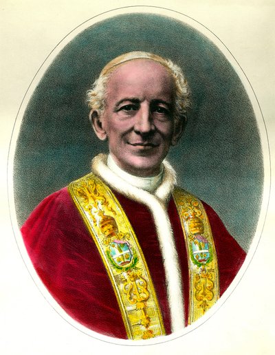 Porträt von Papst Leo XIII. (Leone XIII), gewählt 1878 und gestorben 1903 von Unknown artist