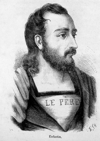 Porträt von Prosper Barthélemy Enfantin (1796-1864), französischer Ingenieur und Sozialist, Verbreiter des Saint-Simonismus. von Unknown artist