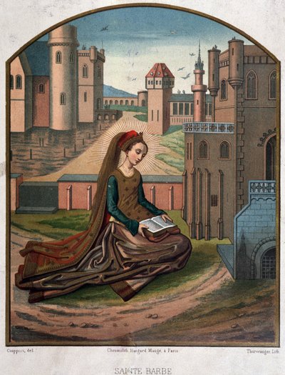 Porträt von Saint Beard - aus einem Dokument des 15. Jahrhunderts von Unknown artist