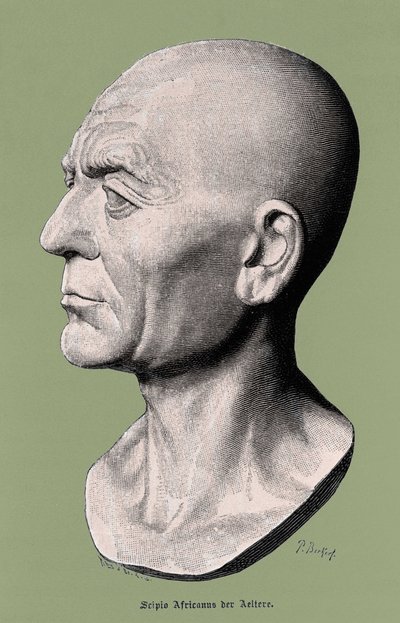 Porträt von Scipio Africanus, römischer General und Staatsmann (235-183 v. Chr.) von Unknown artist